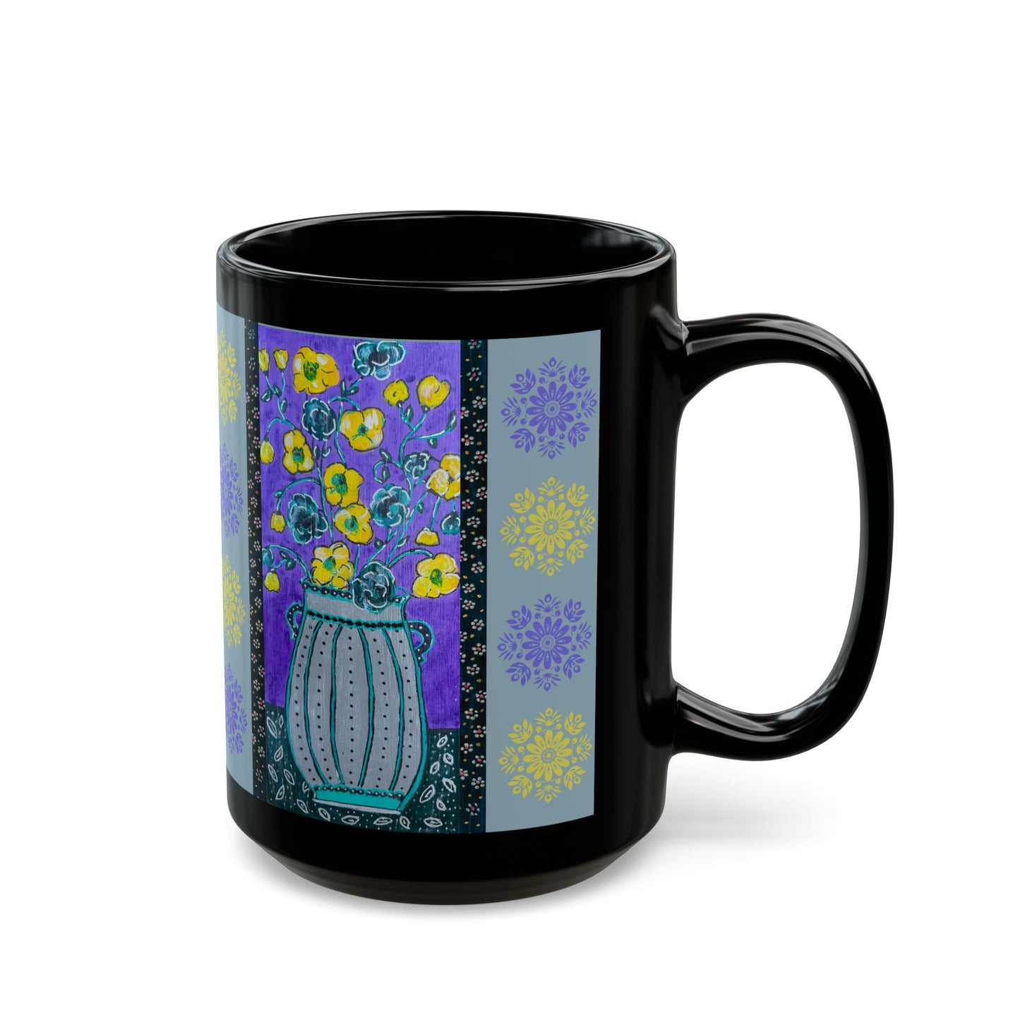 Ceramic Mug - Lavender Vase (11oz, 15oz)