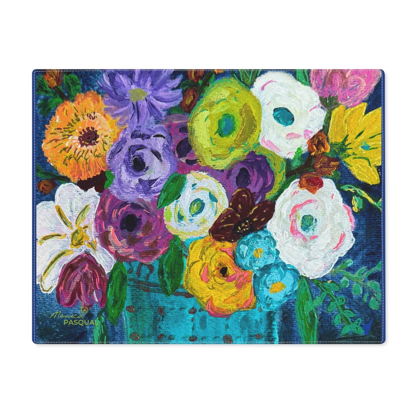 Cotton Placemat, Springtime Blooms