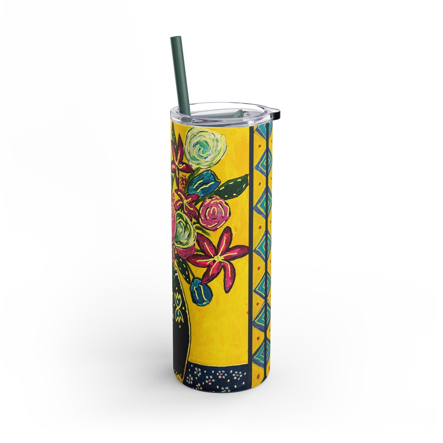 SkinnyTo-Go Tumbler - Festive Flowers (20 oz)