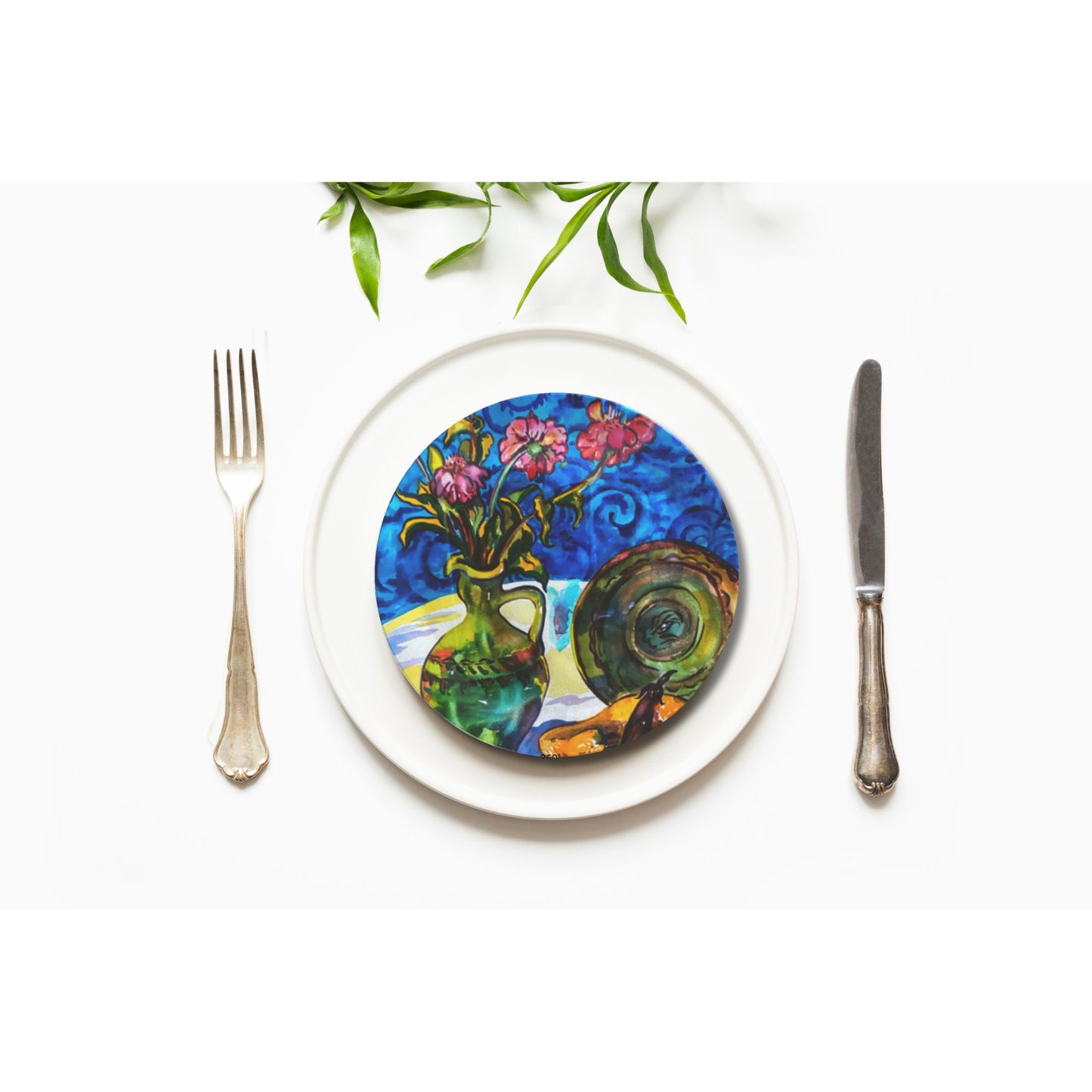 Party Plates  - "Flowers" by Pilar, Set of 4