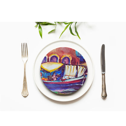 Party Plates  -  "Seascapes" by Pilar,  Set of 4