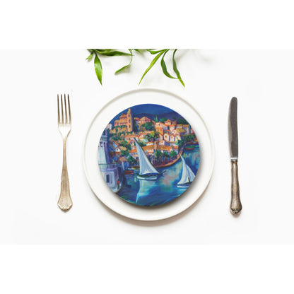 Party Plates  -  "Seascapes" by Pilar,  Set of 4