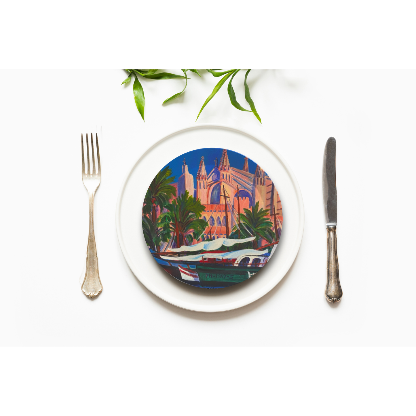 Party Plates  -  "Seascapes" by Pilar,  Set of 4