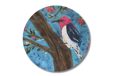 Party Plates - "Red Headed Woodpecker" Set of 4