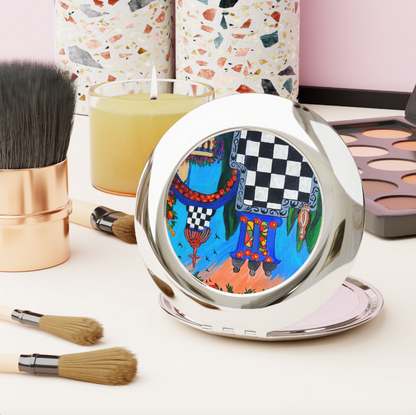 Compact Travel Mirror - Barcelona Fantasy