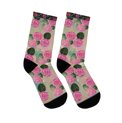 Eco-Friendly Socks - Pink Waterlillies