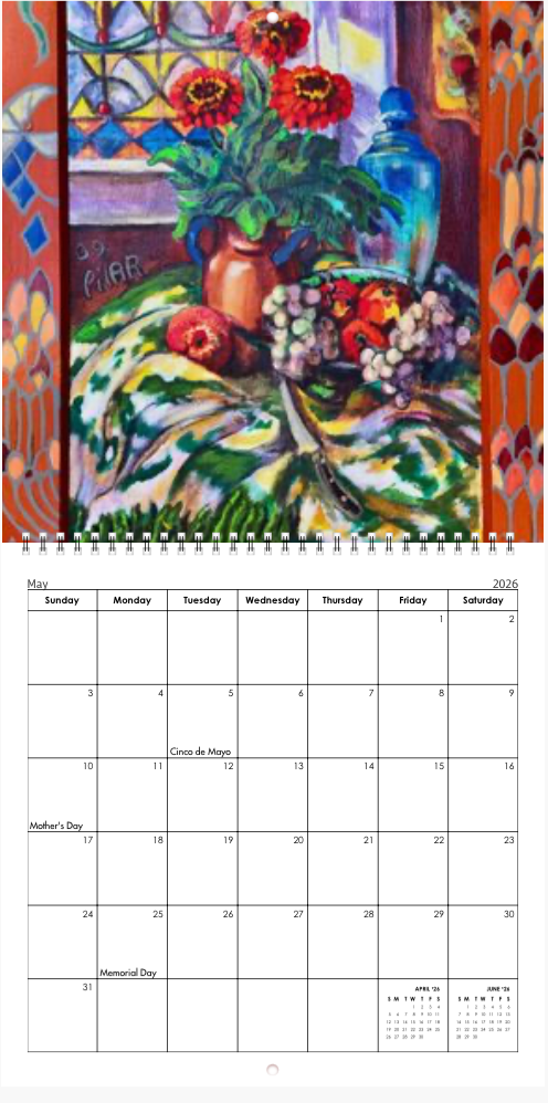 Calendar 2026: Welcome to Casa Pilar!