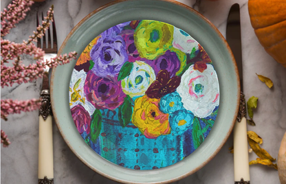 Party Plates - "Springtime Blooms" Set of 4