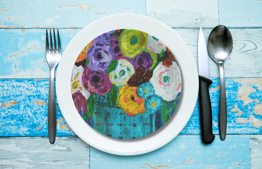 Party Plates - "Springtime Blooms" Set of 4