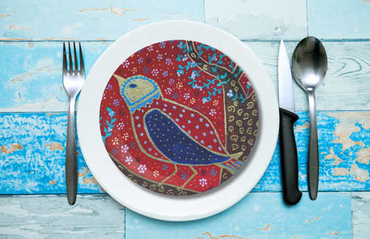 Party Plates - "Night Bird" Set of 4
