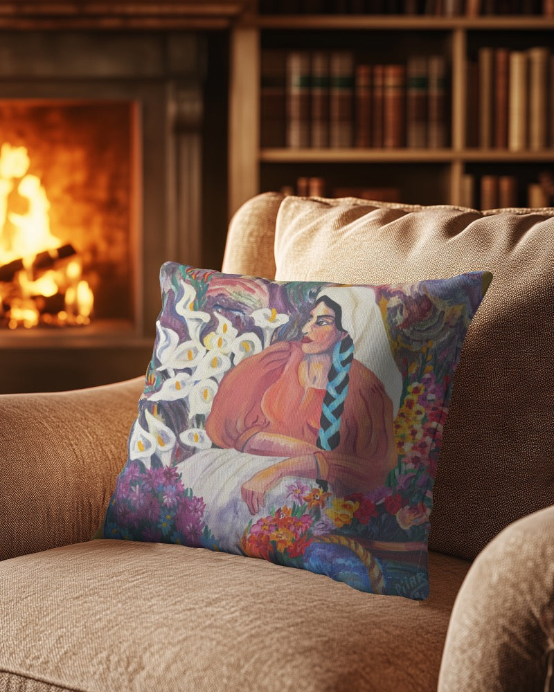 Decorative Pillow - The Flower Vendor