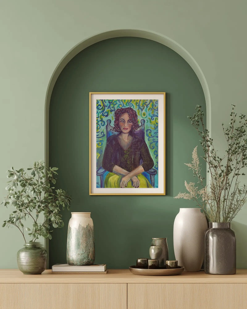 Fine Art Print - "Chica Con Manos Cruzados", Pilar Pobil