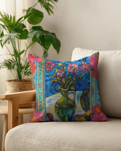 Decorative Pillow - Green Vase