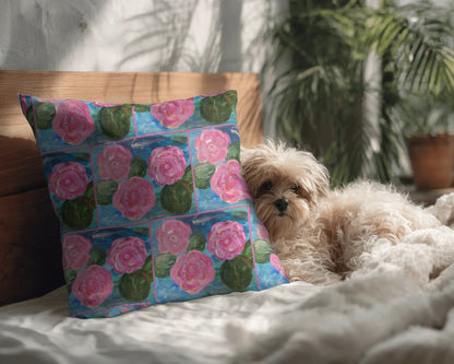 Decorative Pillow - Pink Waterlilies