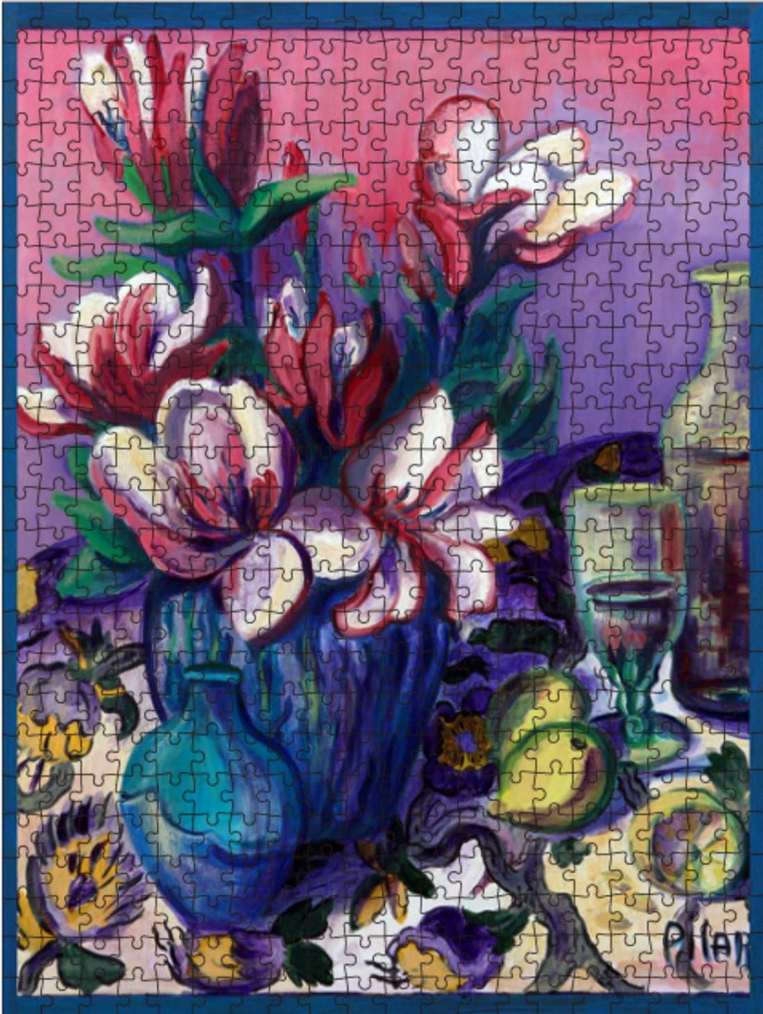 Jigsaw Puzzle, "Pink Magnolias"