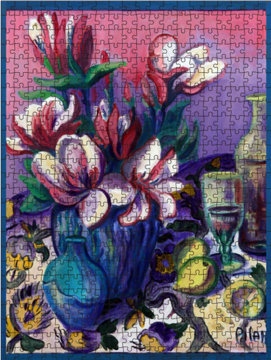 Jigsaw Puzzle, "Pink Magnolias"