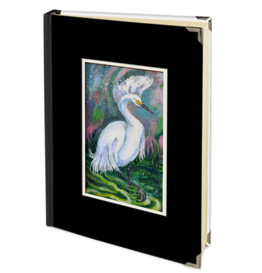 Hand-bound Journal, "Snowy Egret"